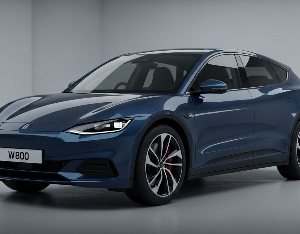 Voiture électrique Tesla rechargée à domicile avec Wall Connector mural et câble de recharge portable