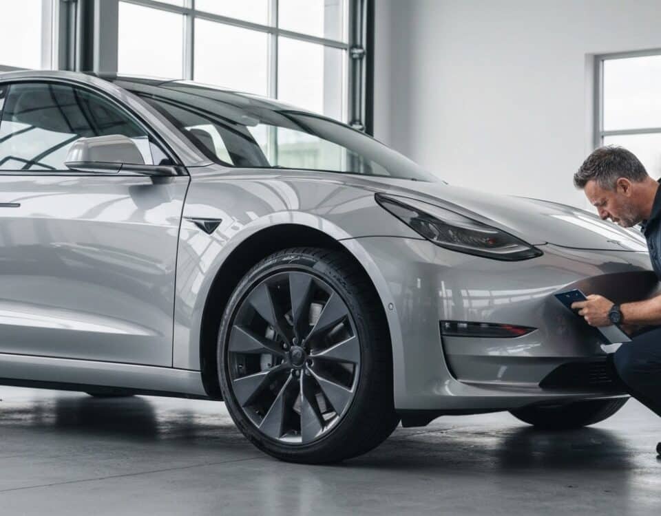 Inspection d une Tesla d occasion : contrôle technique avant achat